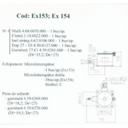 Cutie cu un microintrerupator, Cod Ex 153